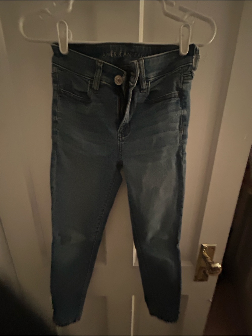 American Eagle Outfitters Dark Blue Ankle Skinny Jeans